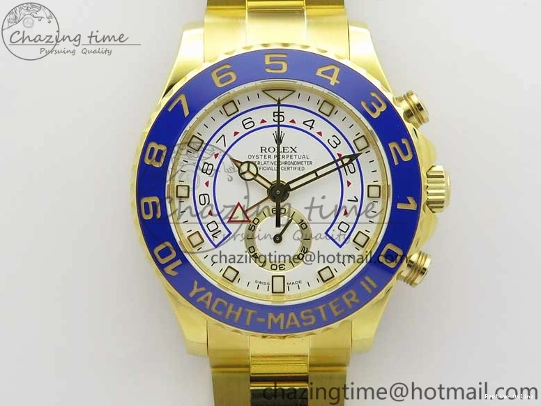 0209 ComfortFit YachtMaster II 2017 baselworld 116688 YG Blue Ceramic JF 1:1 Best Edition on YG Bracelet A 3063